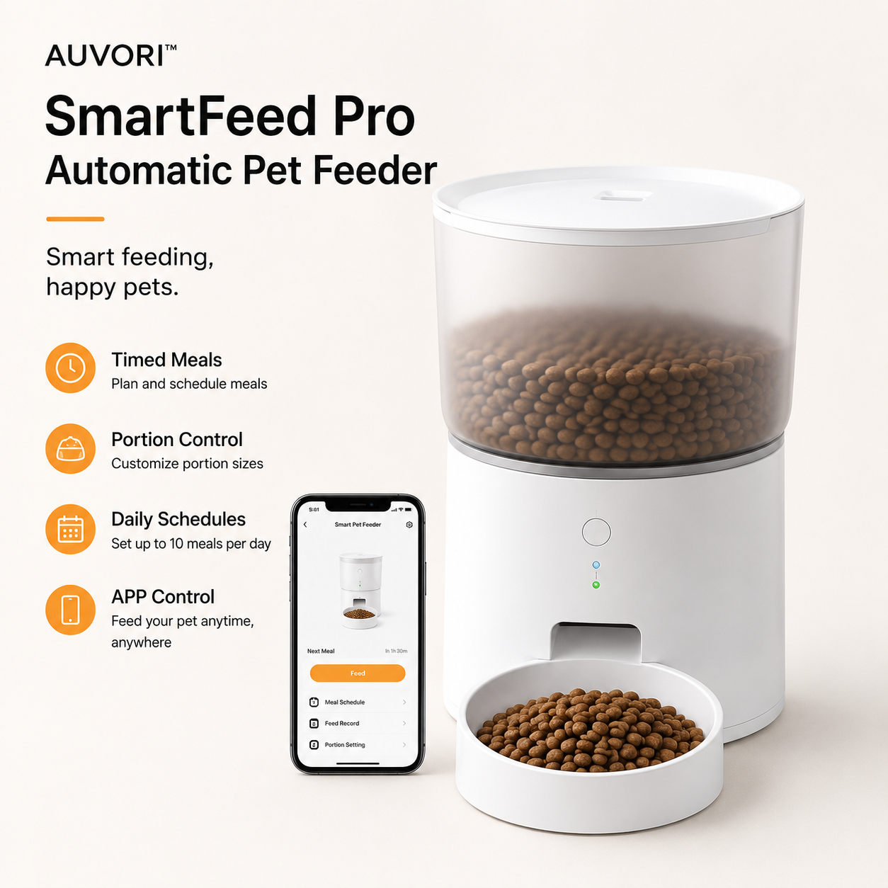 AUVORI™ SmartFeed Pro Automatic Pet Feeder