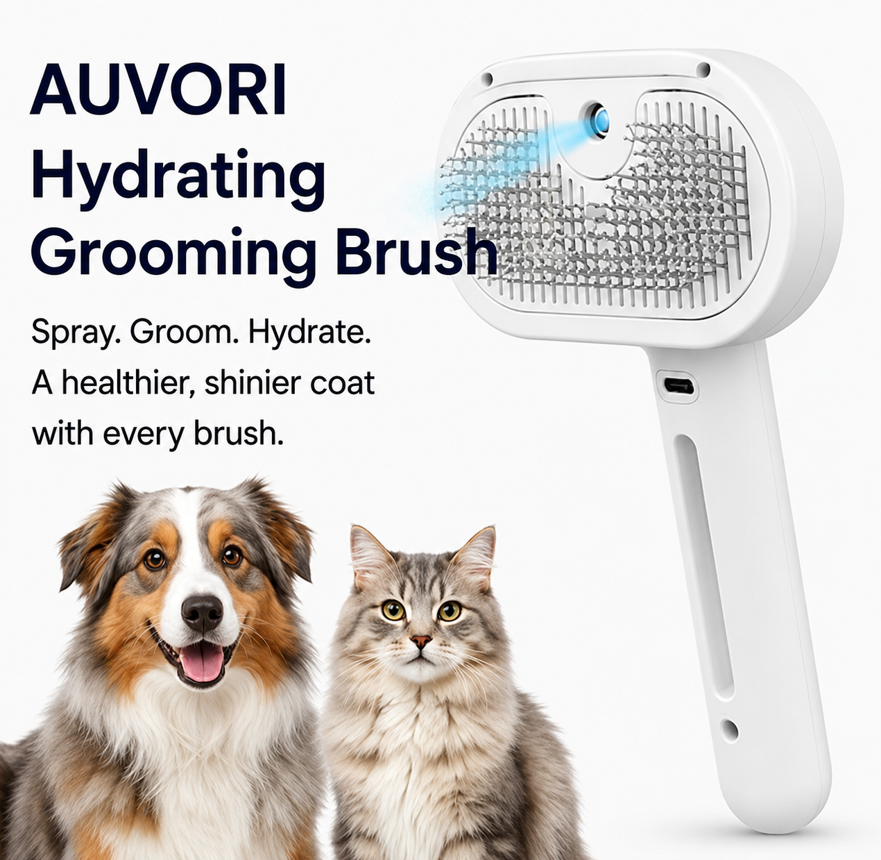 AUVORI™ Hydrating Grooming Brush